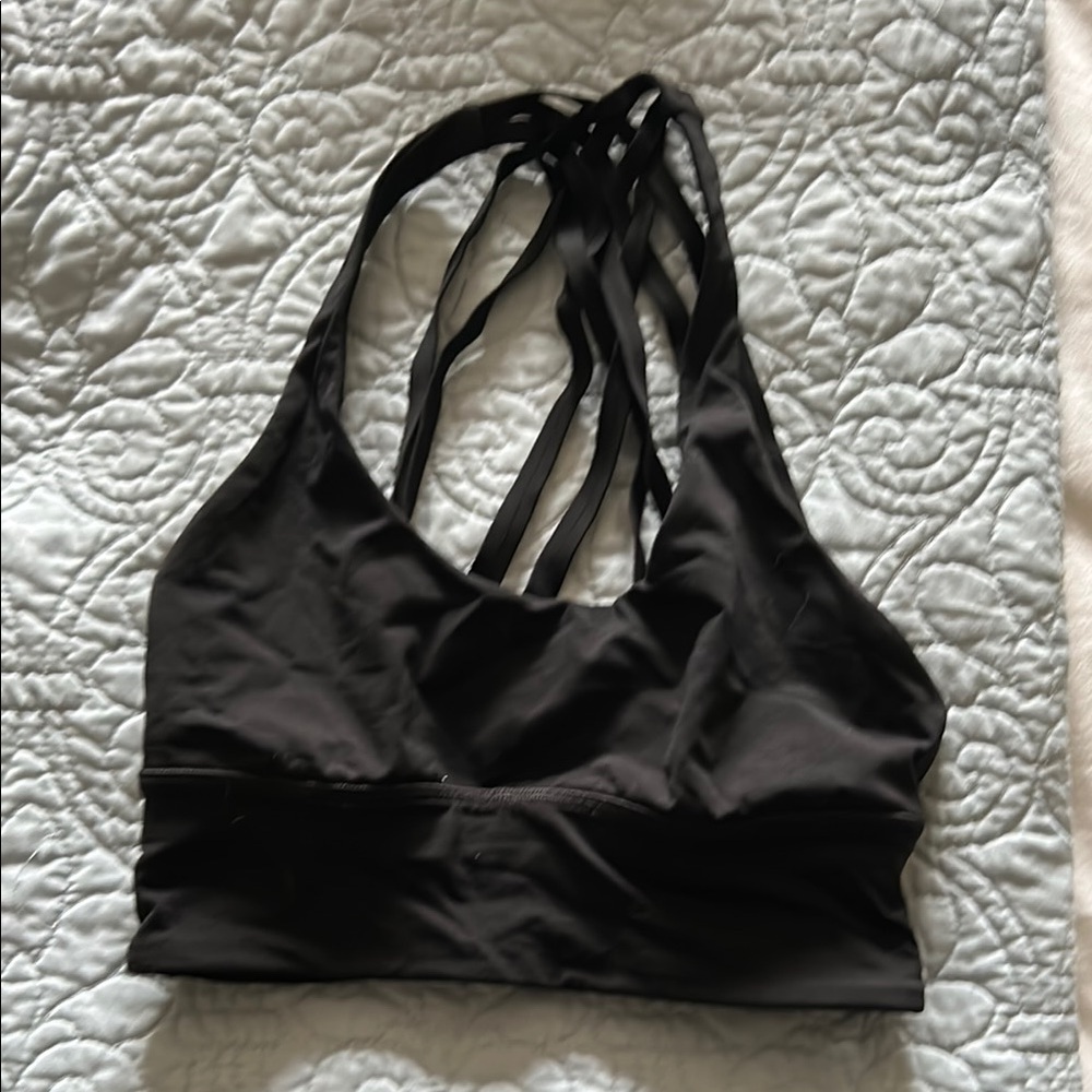 Lululemon Black Strappy Sports Bra